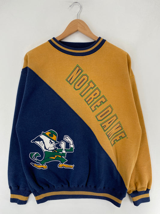 90’s NOTRE DAME Size L Vintage College Sweat-shirt / F4173S