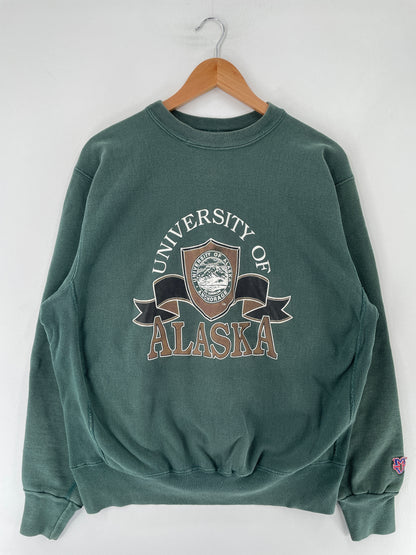 90's UNIVERSITY of ALASKA Made in USA Size XL Vintage College Sweat-shirt / F2514S