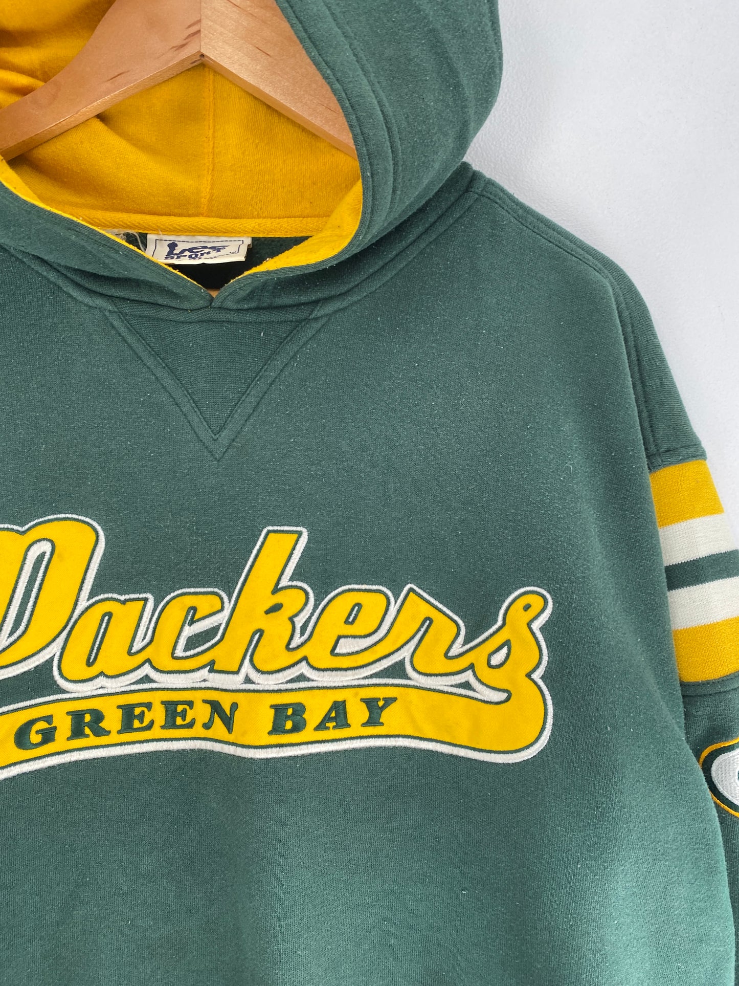 90’s GREEN BAY PACKERS Size M NFL Hoodie Sweat-Shirt / F5547S
