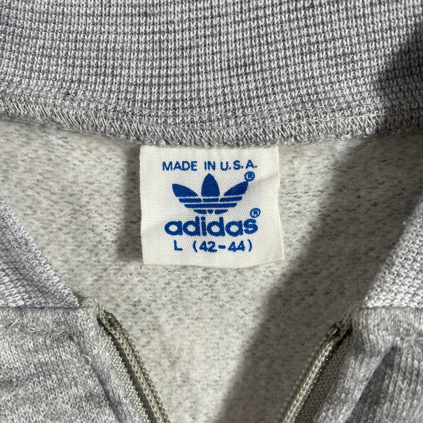 (L) 80’s ADIDAS Vintage Zip-Up Sweatshirt / A1185S
