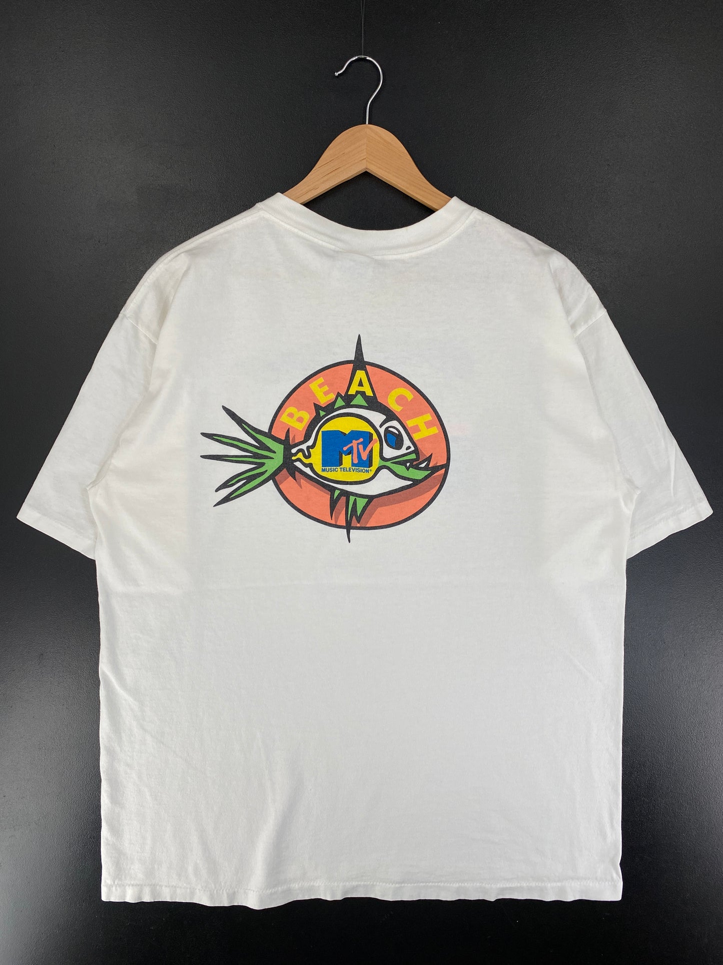 .90's TRIDENT Made in USA Size XL Vintage T-Shirt / F9589T