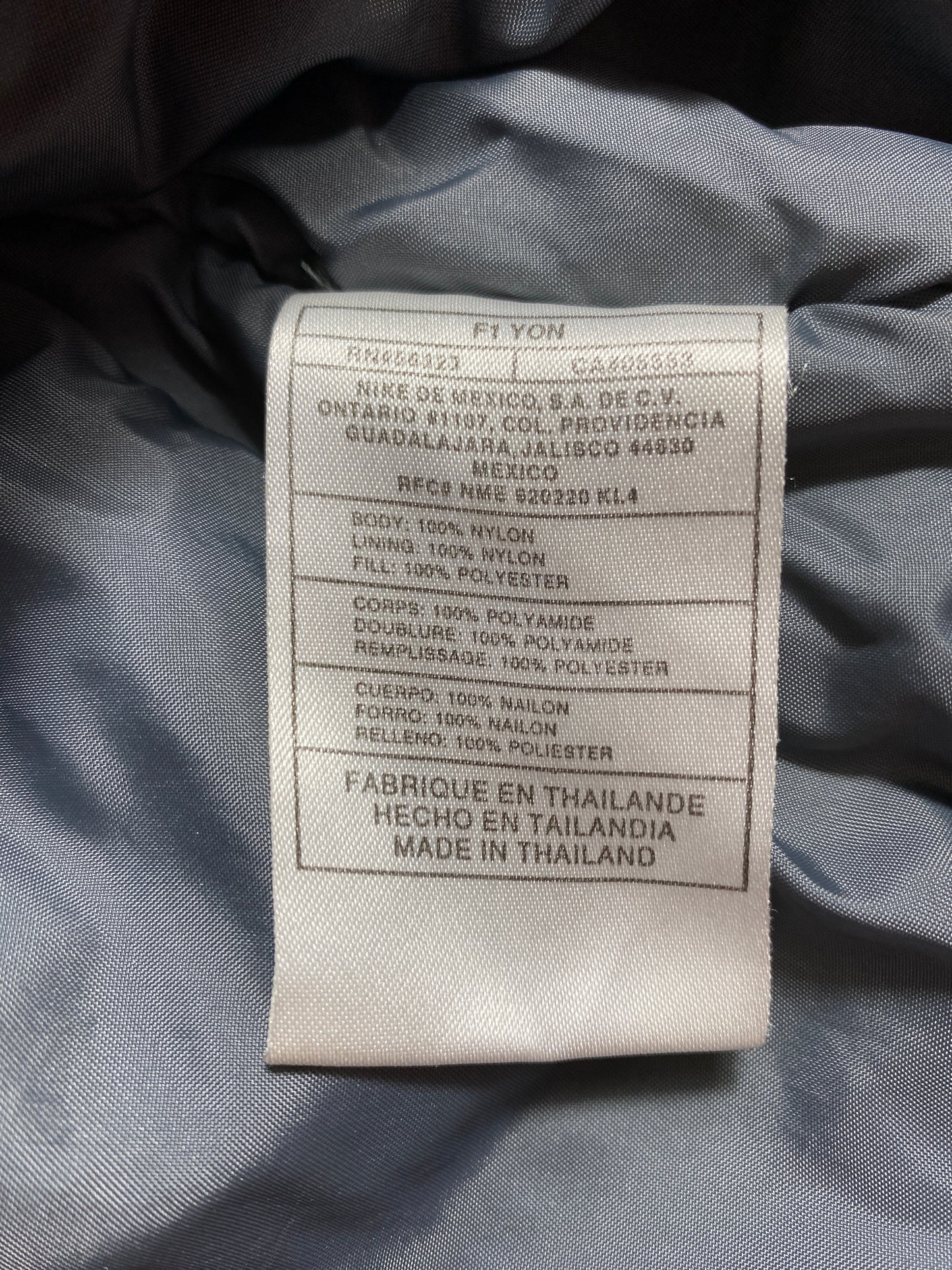 00' NIKE Size XL Vintage Nylon Padded Zip-up Jacket / F4906N