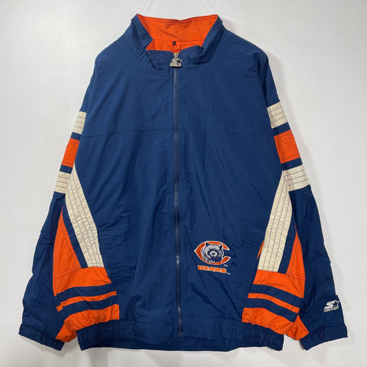 (XL) 90's STARTER x CHICAGO BEARS Vintage NFL Nylon Jacket / A1406N
