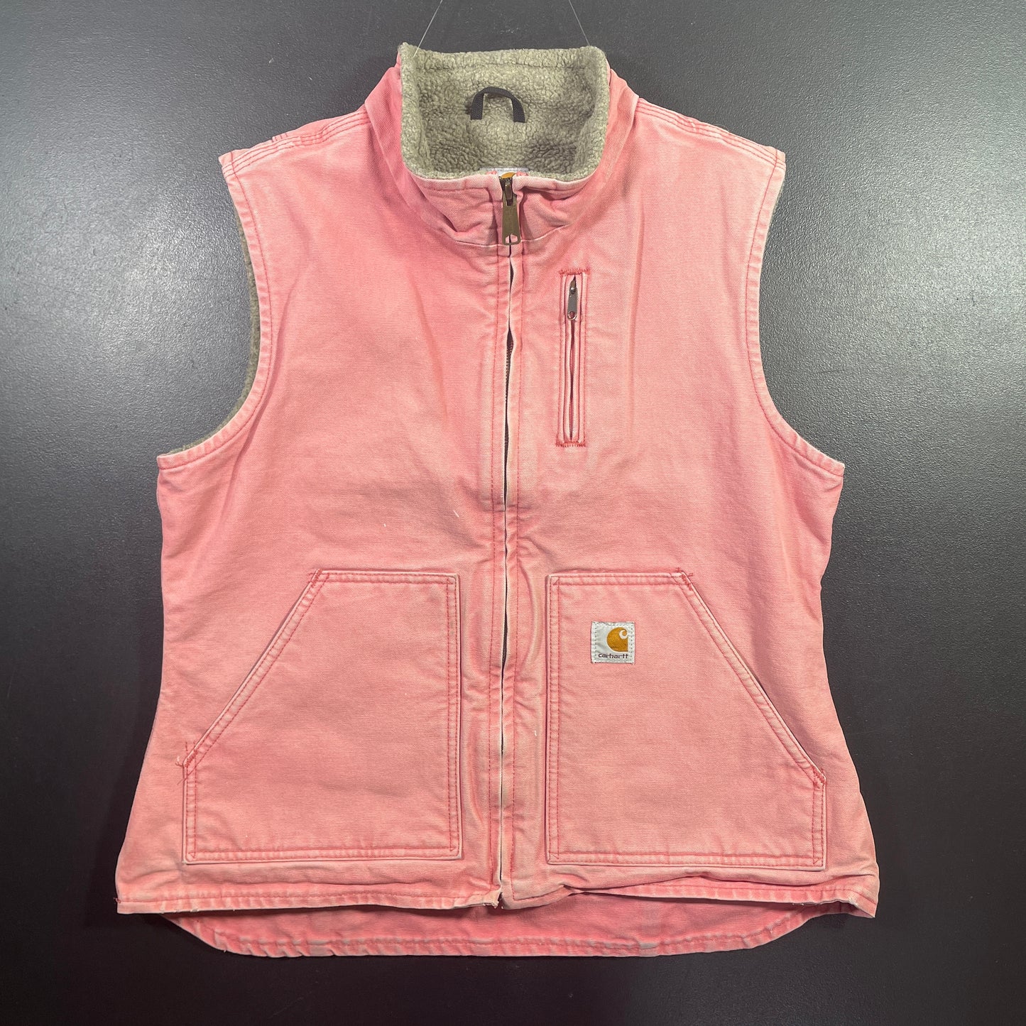 (Ladies M) Vintage CARHARTT Duck Vest Jacket / A0892J