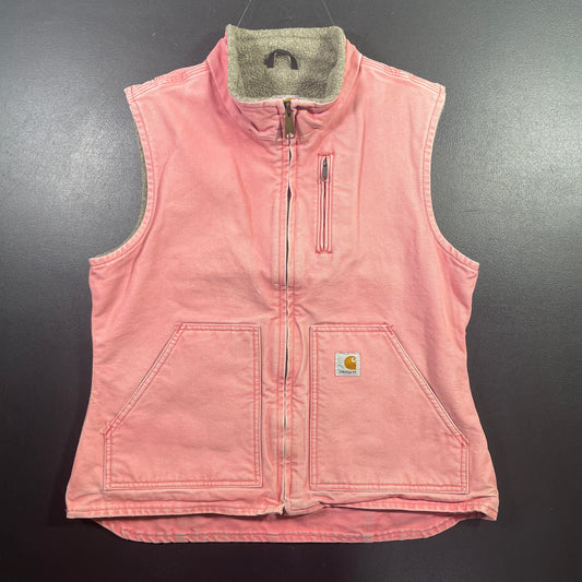 (Ladies M) Vintage CARHARTT Duck Vest Jacket / A0892J