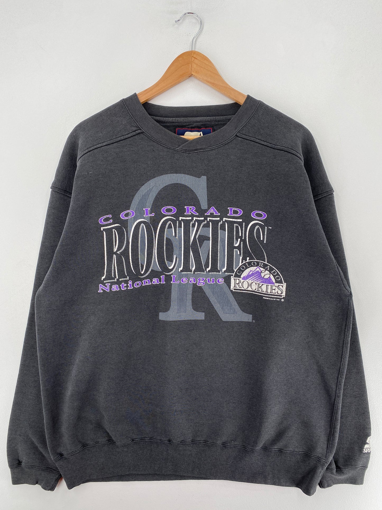 1997 STARTER x COLORADO ROCKIES Size L MLB Sweat-Shirt / F6053S