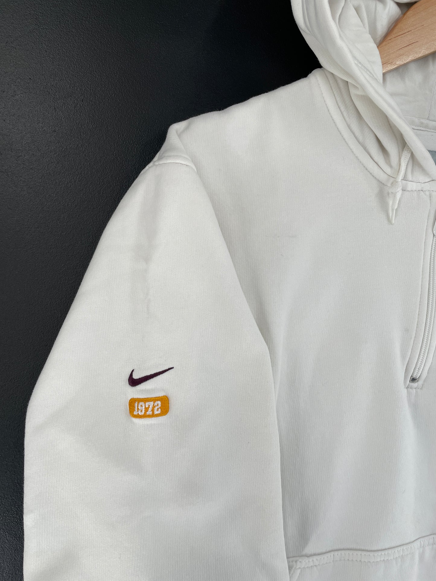 00' NIKE Size XL Vintage Hald-zip Hoodie Sweat-Shirt / F9675S