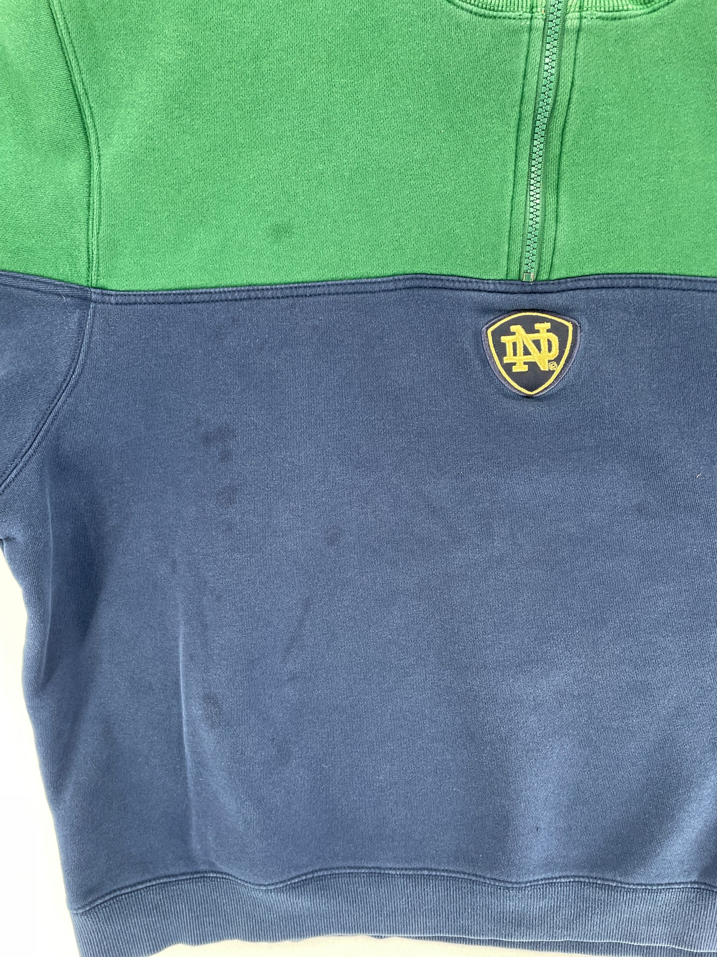 Vintage ADIDAS x NOTRE DAME Size L College Half-zip Sweat-Shirt / F5051S