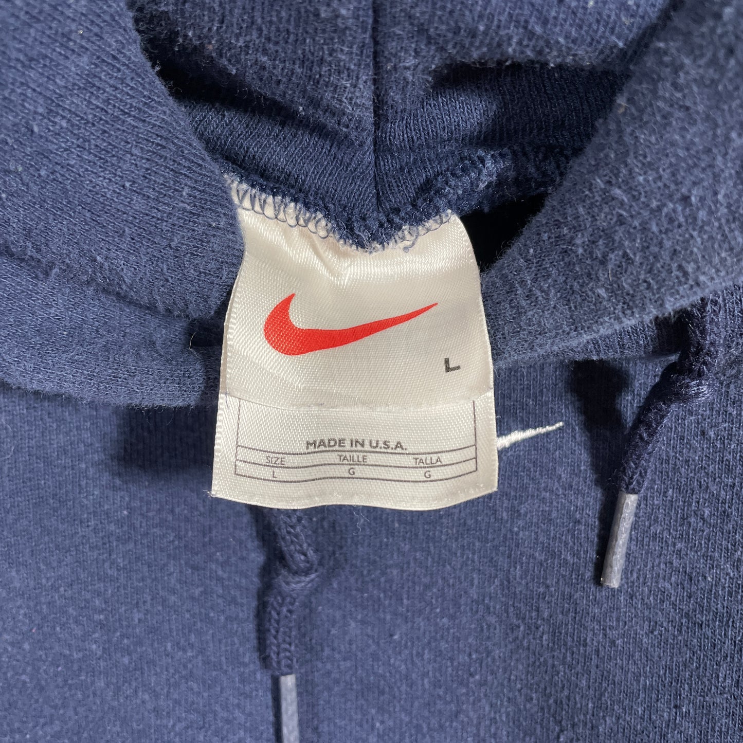 (L) 90's NIKE CENTER SWOOSH Vintage Hoodie Sweatshirt / A0802S
