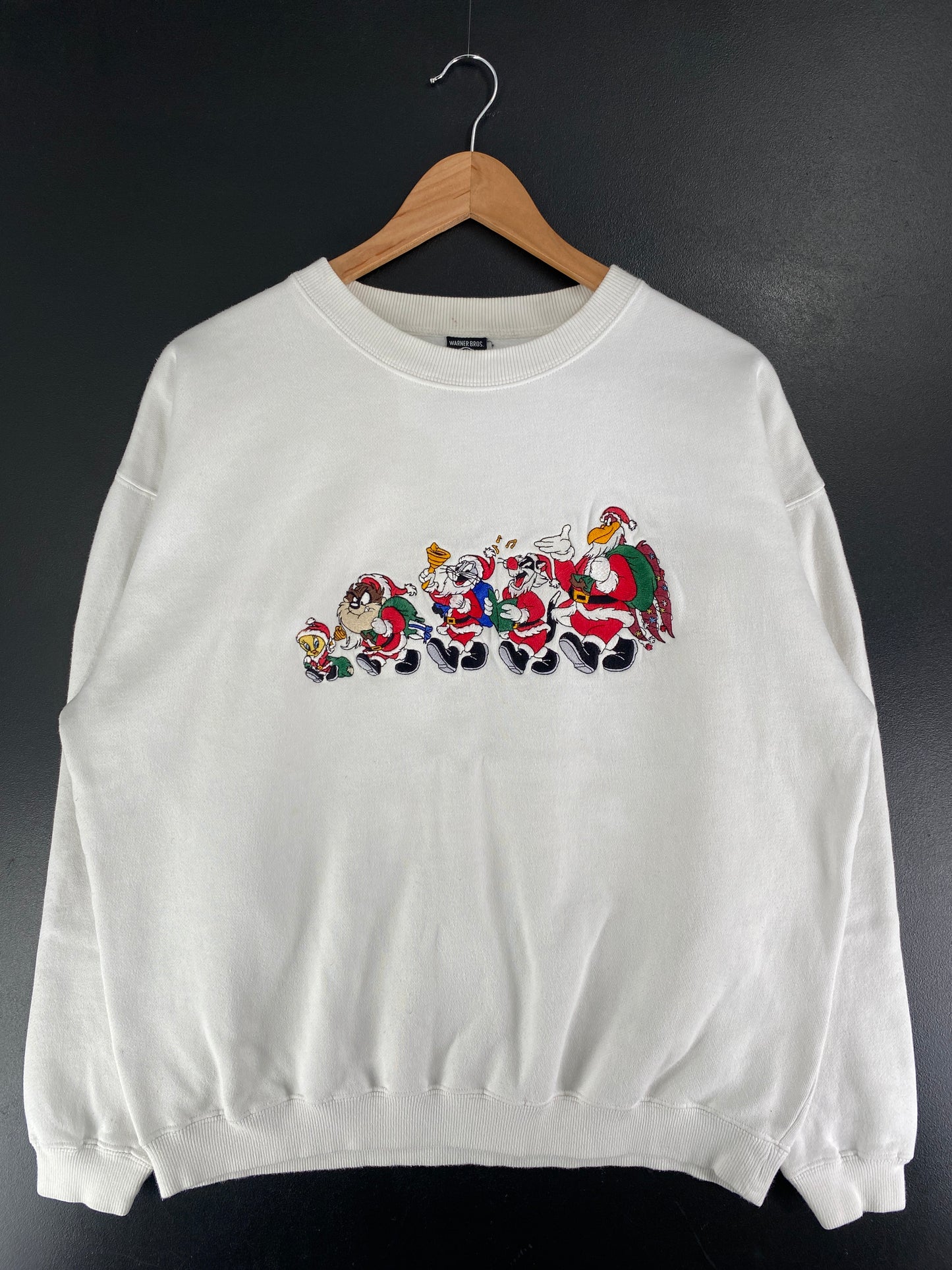 Vintage LOONEY TUNES CHRISTMAS Size M Sweat-shirt / F6557S