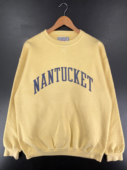 90's NANTUCKET Made in USA Size L Vintage College Sweat-shirt / F2939S