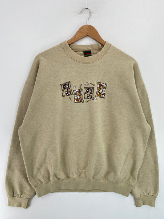 90's DISNEY MICKEY TIGGER Made in USA Size L Vintage Sweat-shirt / G4577S