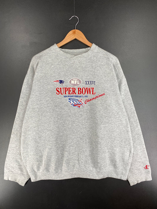 2002 NEW ENGLAND PATRIOTS Size XL Vintage NFL Sweat-Shirt / F7280S