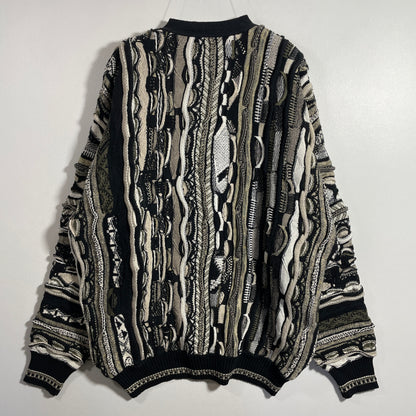 (XL) Vintage 3D COOGI-Style Knit Cardigan / A1145K