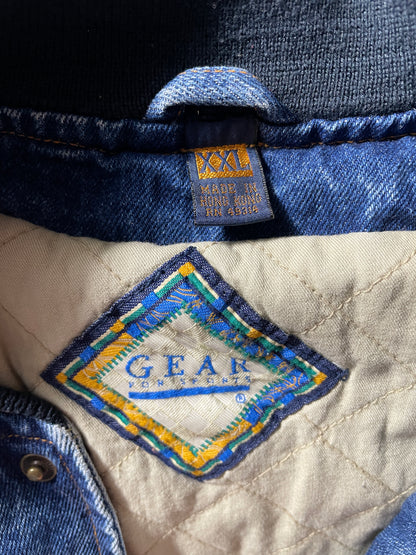 Vintage UTAH JAZZ Size XXL NBA Denim Jacket / F5926J