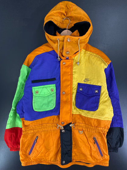 1993 Remake NIKE Size L Vintage Nylon Padded Zip-up Jacket / G236N