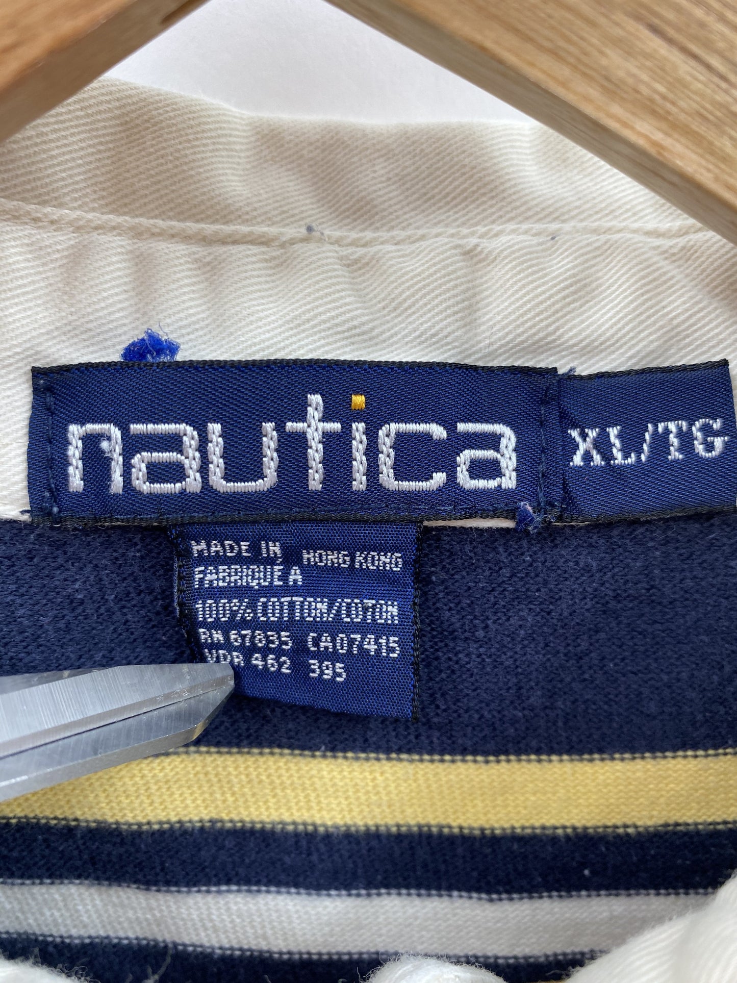 90's NAUTICA Size XL Vintage Rugby-Shirt / F634R