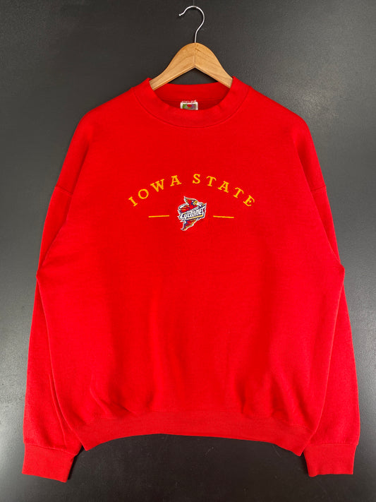 90’s IOWA STATE CYCLONES Made in USA Size XL Vintage College Sweat-shirt / F5691S