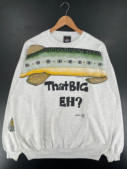 90’s ''THAT BIG EH?'' FISH Size ONE SIZE Sweat-shirt / F2731S