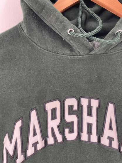 Vintage MARSHALL Size L College Hoodie Sweat-Shirt / F4254S