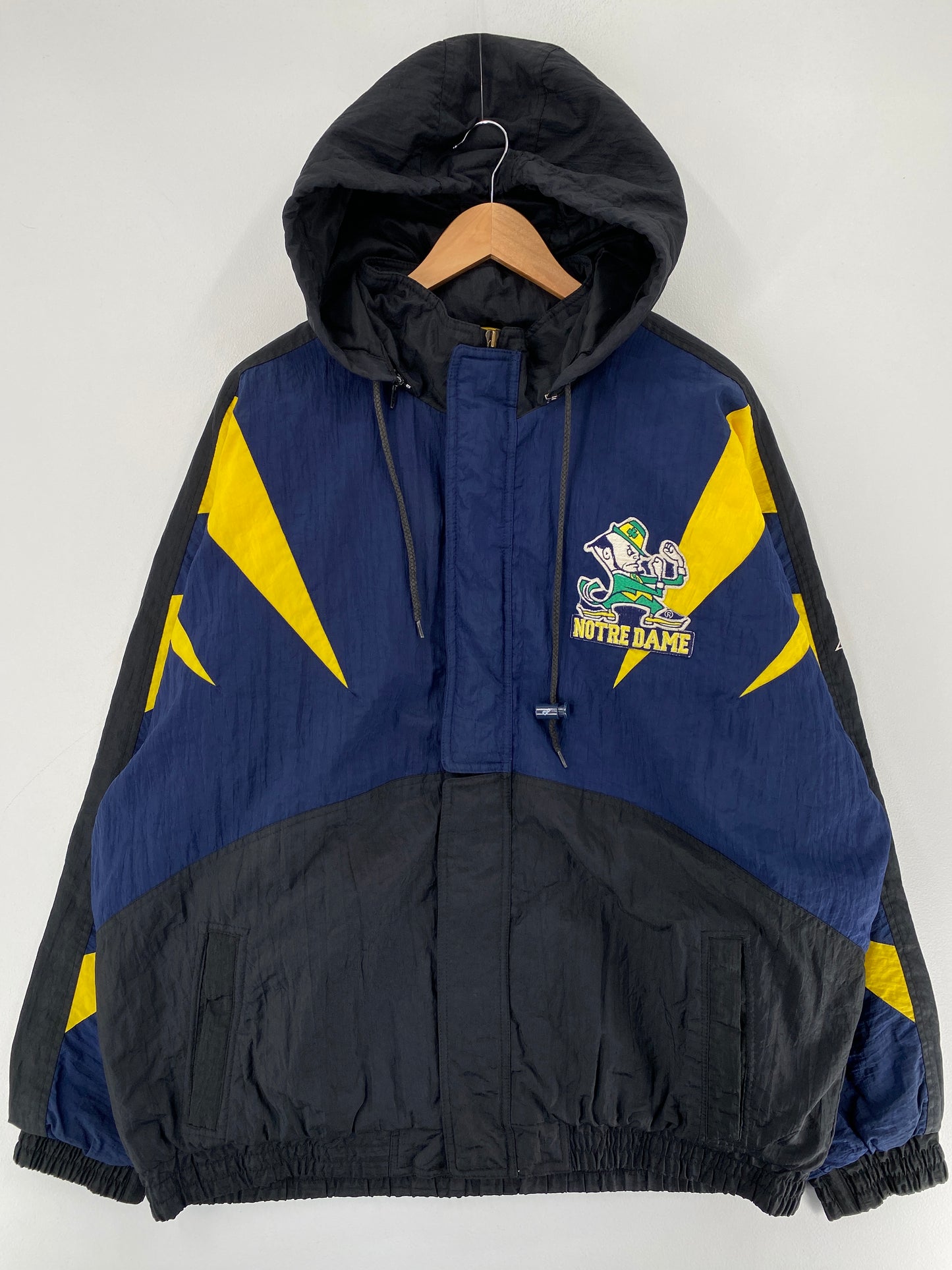 90's APEX ONE x NOTRE DAME Size XL Vintage Padded Nylon Jacket / F4421N