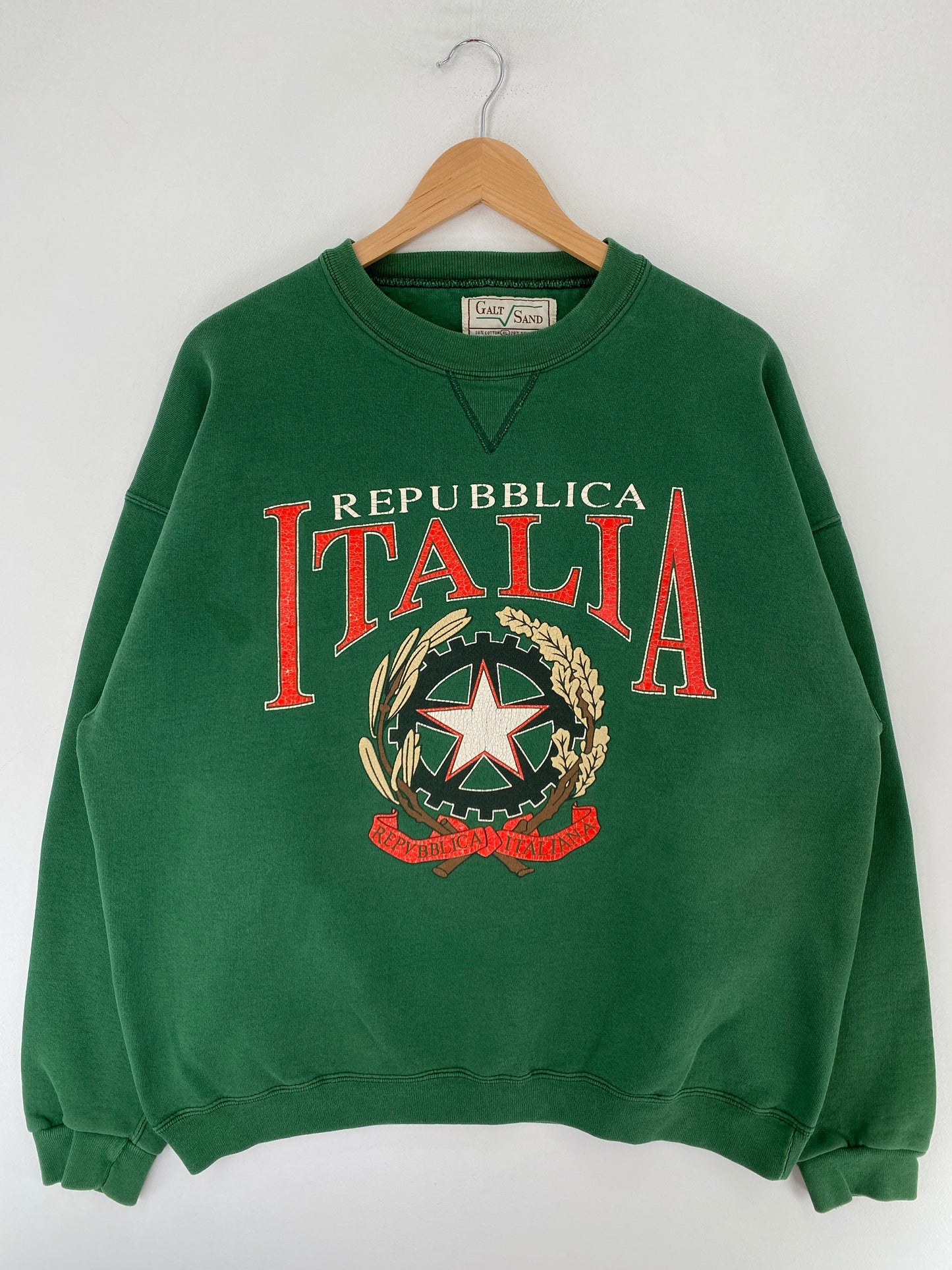 90's REPUBBLICA ITALIA Made in USA Size XL Vintage Sweat-Shirt / F9486S