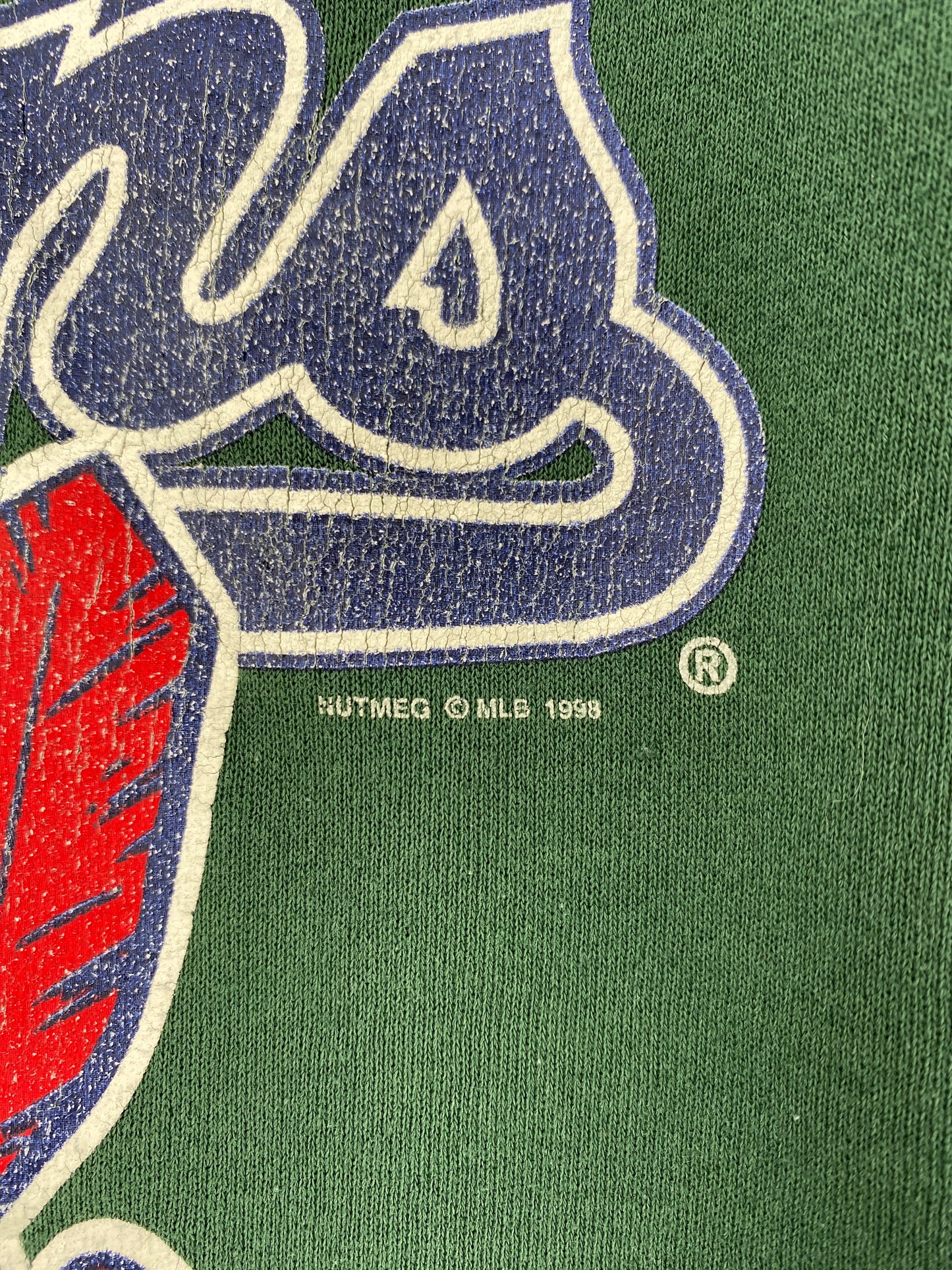 1998 CLEVELAND INDIANS Made in USA Size L Vintage MLB Sweat-Shirt/ G734S