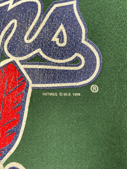 1998 CLEVELAND INDIANS Made in USA Size L Vintage MLB Sweat-Shirt/ G734S