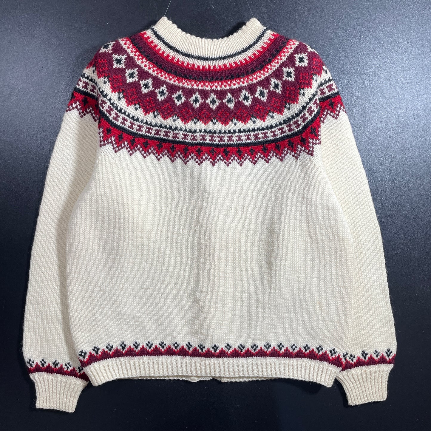 (Approx.Ladies.M) Vintage Nordic Wool Knit Sweater / A1254K