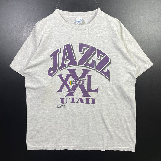 (XL) 1990 SALEM x UTAH JAZZ Vintage NBA T-Shirt / A0854T