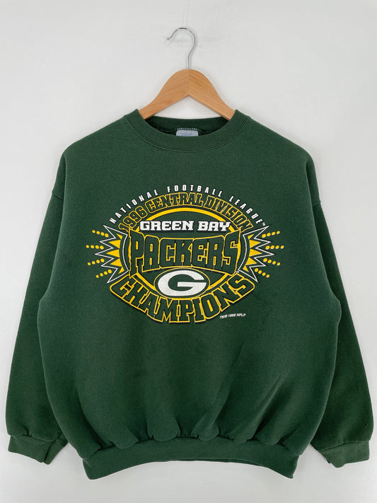 1996 GREEN BAY PACKERS Size L Vintage NFL Sweat-shirt / F2044S