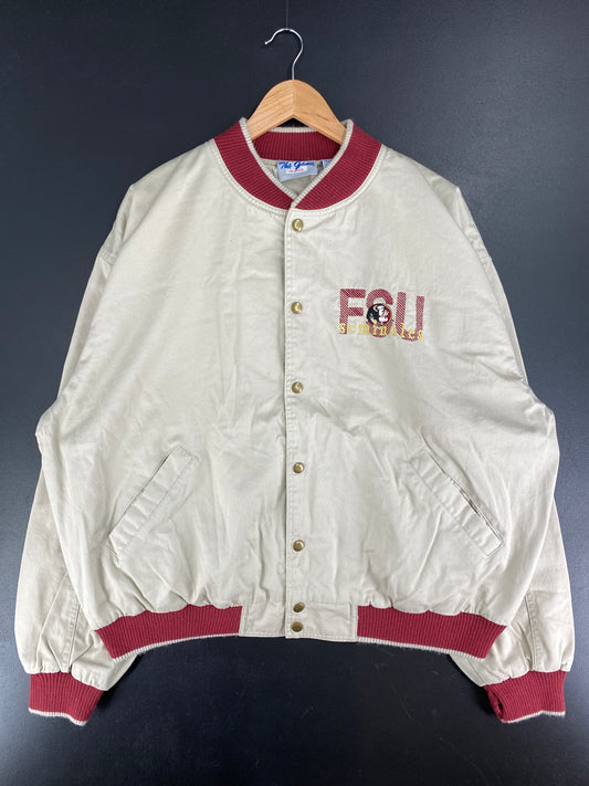 90’s FSU SEMINOLES Size XL College Cotton Jacket / F3864J
