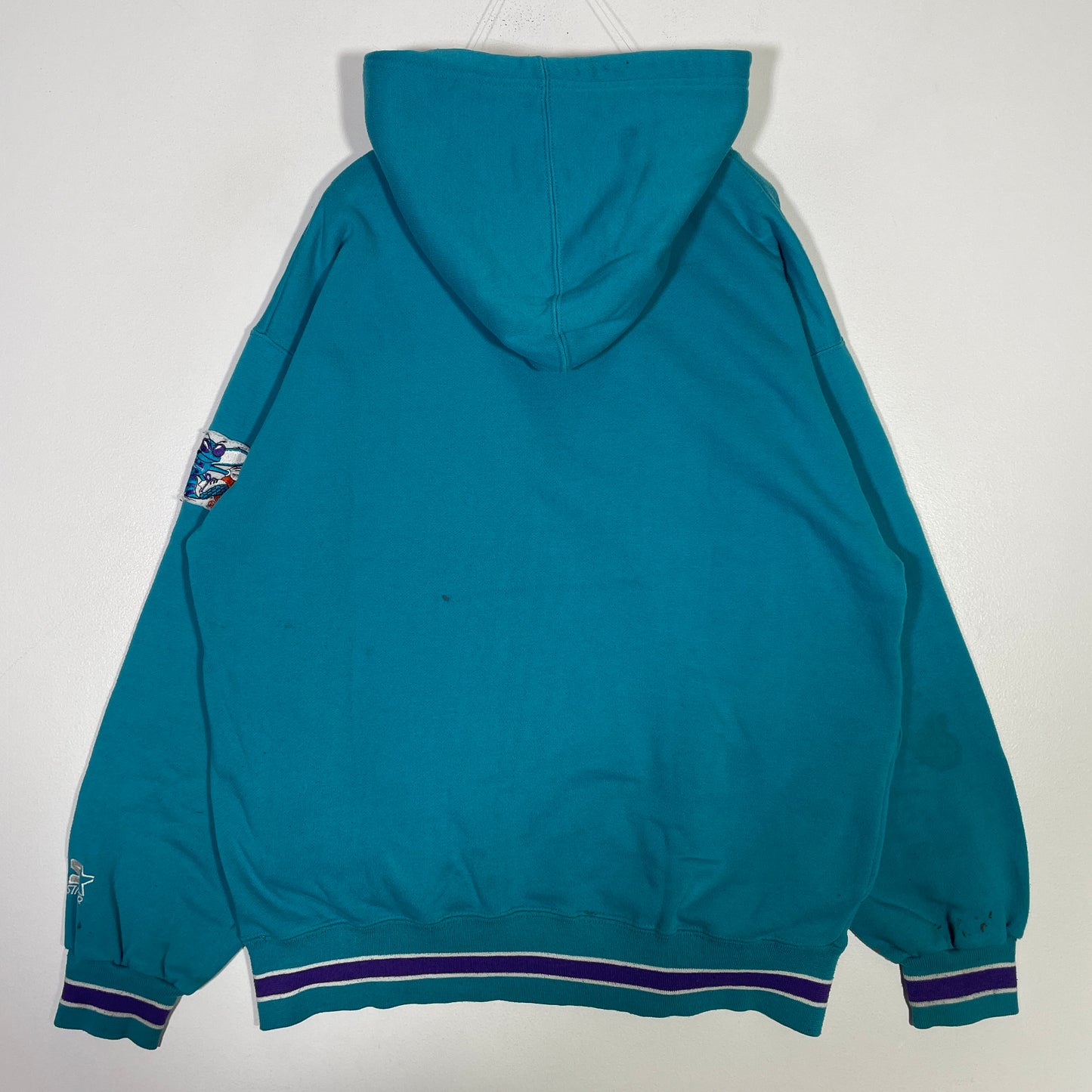 (Approx.L) 90's STARTER x CHARLOTTE HORNETS Vintage NBA Hoodie Sweatshirt / A1075S