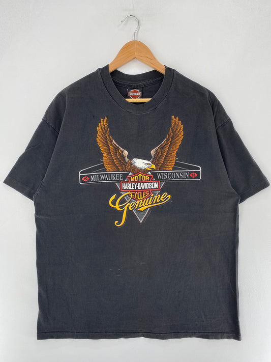 90's HARLEY DAVIDSON Made in USA Size XL Vintage T-Shirt / F3869T
