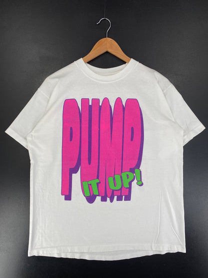 .90's PUMP IT UP WITH JESUS Made in USA Size L Vintage T-Shirts / F9681T