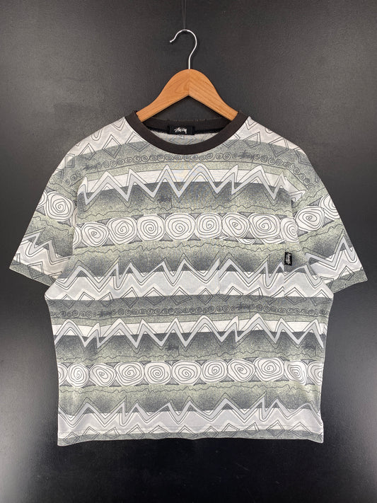 80's STUSSY TOMTOM ZIGZAG Size M Vintage T-Shirts / F9647T
