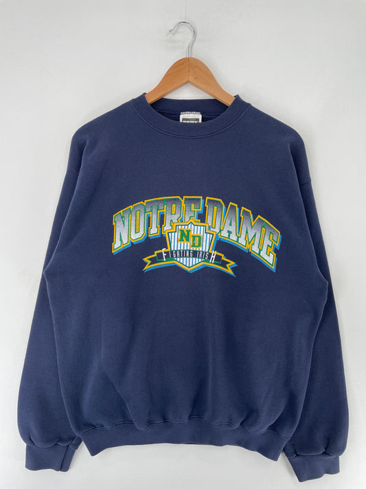 90's NOTRE DAME FIGHTING IRISH ade in USA Size L Vintage College Sweat-shirt / F2515S