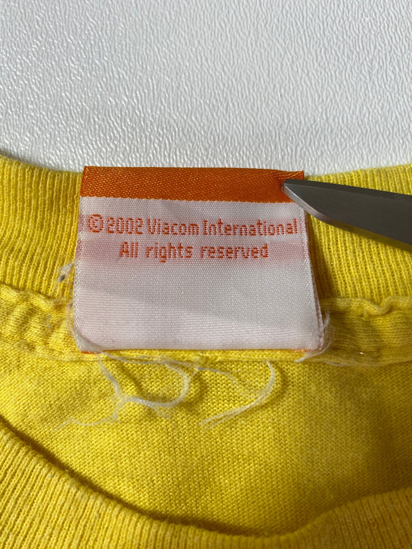 2002 SPONGEBOB Size No Tag (Approx. XL) Vintage T-Shirt / F619T