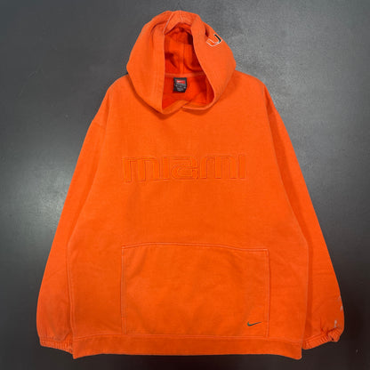 (L) 00' NIKE x MIAMI HURRICANES Vintage College Hoodie Sweatshirt / A1535S