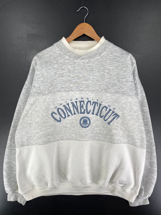 90's CONNECTICUT Size XL Vintage College Sweat-Shirt / F2921S