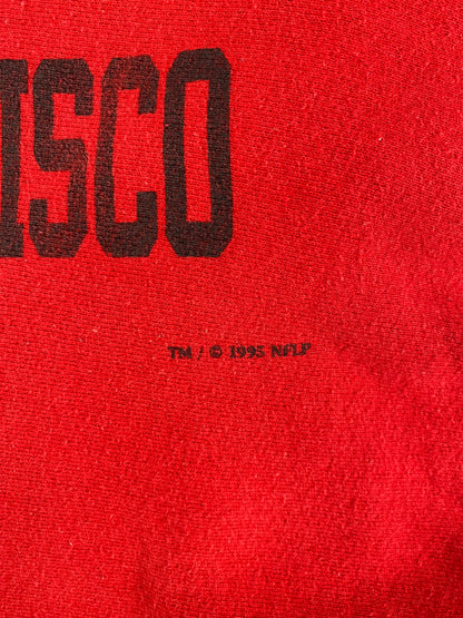 1995 SAN FRANCISCO 49ERS Made in USA Size L Vintage NFL Sweat-shirt / F1728S