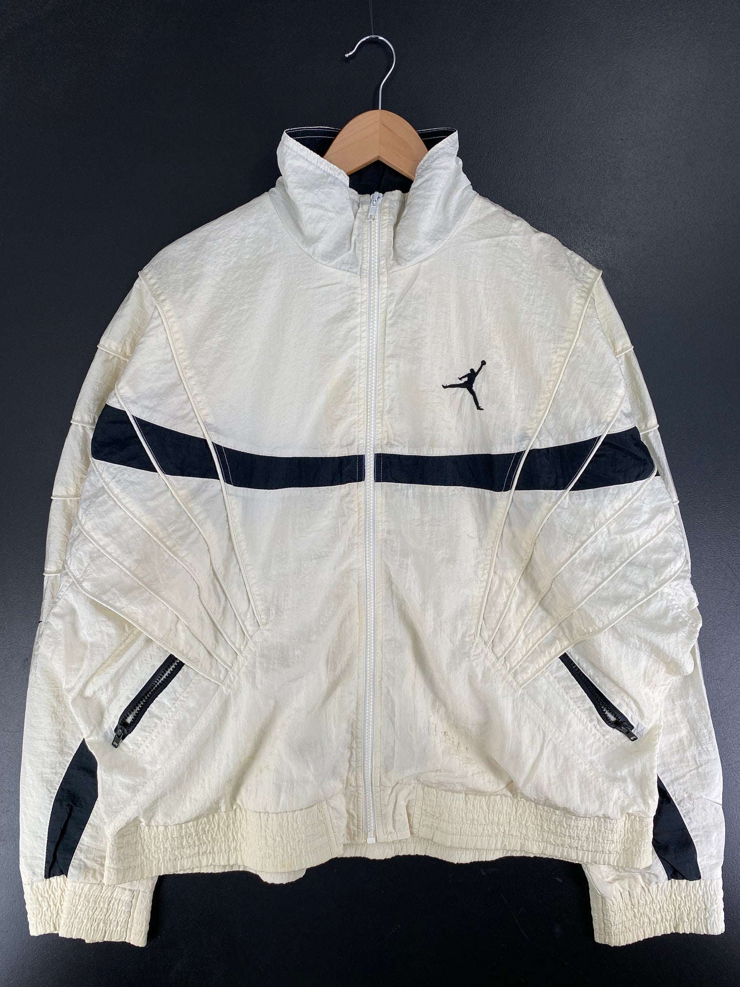 Vintage NIKE JORDAN Size No Tag Approx.XL Zip-up Nylon Jacket/ F3484N