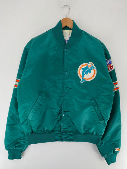 90's STARTER x MIAMI DOLPHINS Made in USA Size L Vintage NFL Nylon Jacket / F6228N