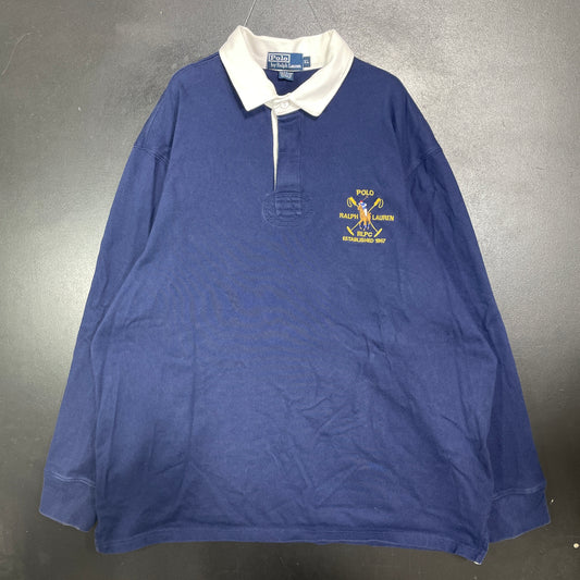(XL) 90’s POLO RALPH LAUREN Vintage Rugby Shirt / A1570R