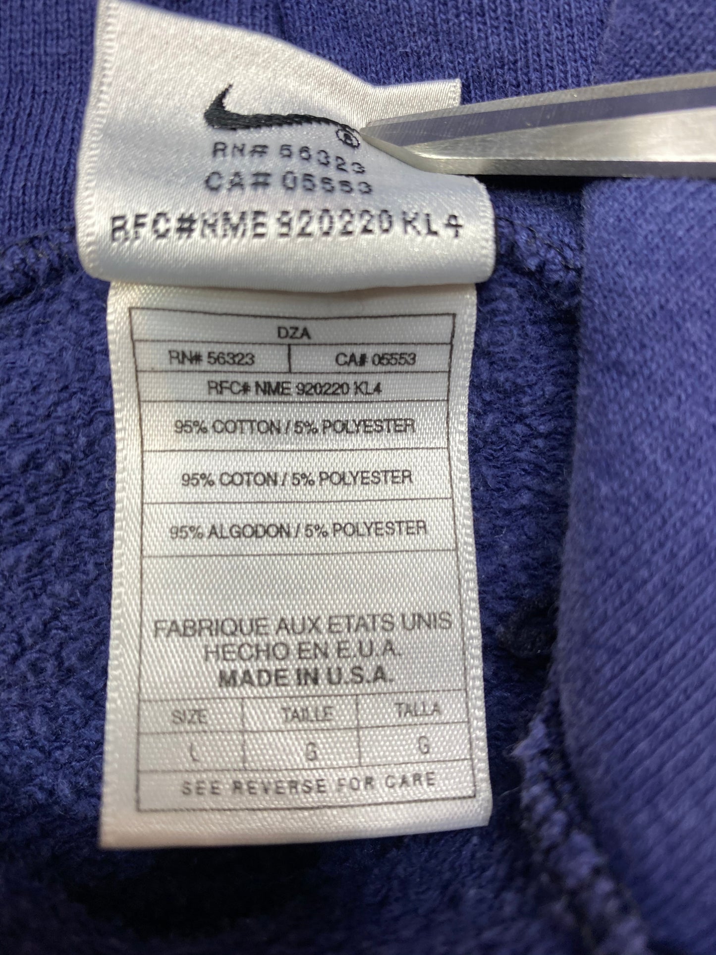 90’s NIKE Made in USA Size L Vintage Hoodie Sweat-Shirt / G2414S