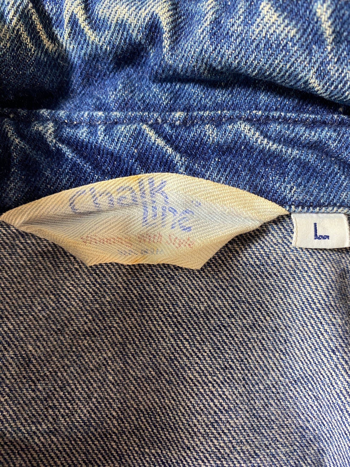 90's DETROIT LIONS Made in USA Size L Vintage NFL Zip-up Denim Jacket / F3865J