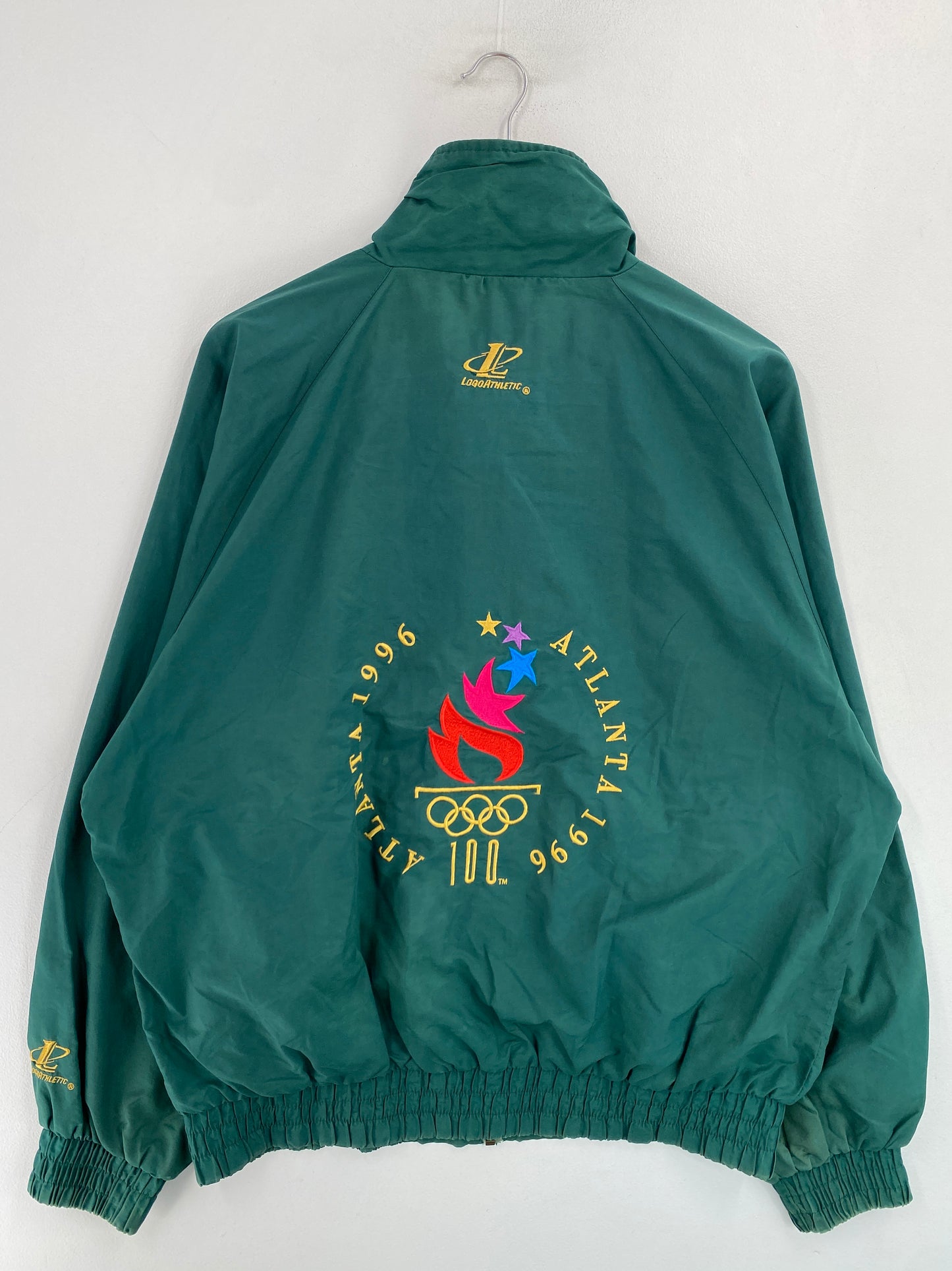 1996 ATLANTA OLYMPIC Size L Vintage Zip-up Nylon Jacket / G4544N