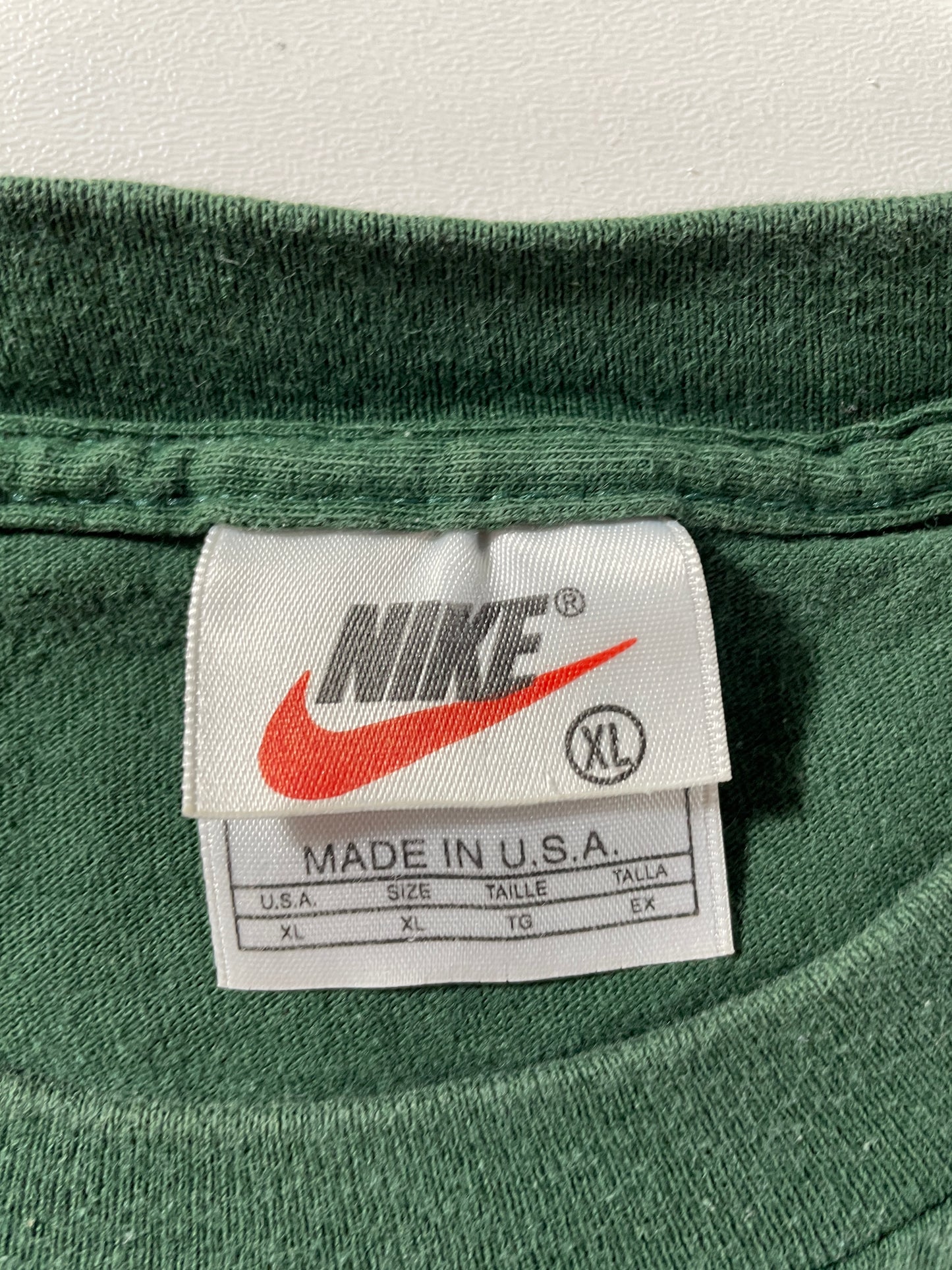 90's NIKE x MIAMI HURRICANE FOOTBALL Made in USA Size XL Vintage College T-shirt / F2771T