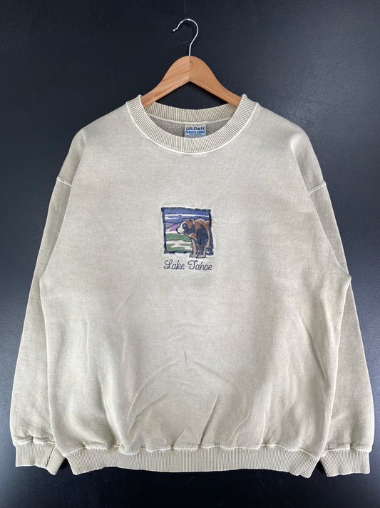 Vintage LAKE TAHOE BEAR Size XL Animal Sweat-Shirt / F5230S
