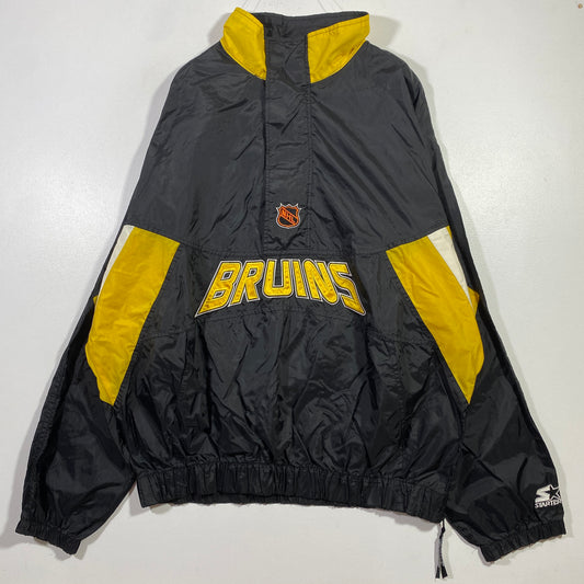 (XXL) 90's STARTER X BRUINS Vintage NHL Nylon Jacket / A0787N